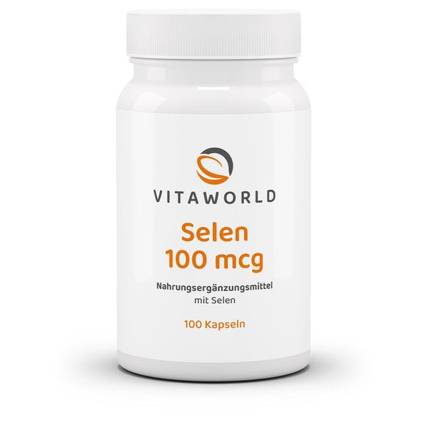 Vitaworld Selenium 100 mcg, 100 μg Selenium per Capsule, 100 μg Selenium per Capsule, 100 Capsules