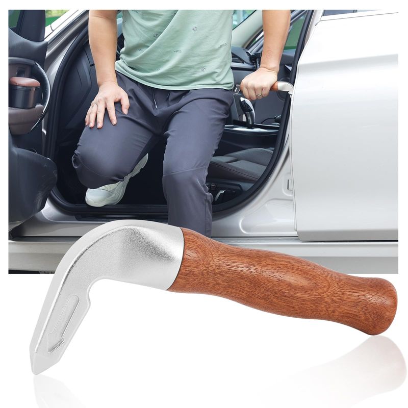 qijk Car Door Handle for Elderly Car Door Handle Auto Grab Bar Cane ...
