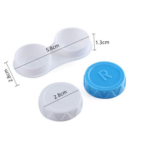25 Pack Contact Lens Cases Portable Contact Lens Container Contact Lens Soaking Storage Case with L and R Caps, 5 Colors