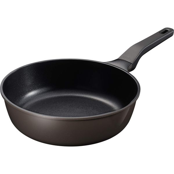 Wahei Freiz Ufufu RB-1852 Deep Frying Pan, Diameter: 10.2 Inches (26 cm), Durable & Long Lasting, Smooth and Non-Stick, Induction and Gas Compatible