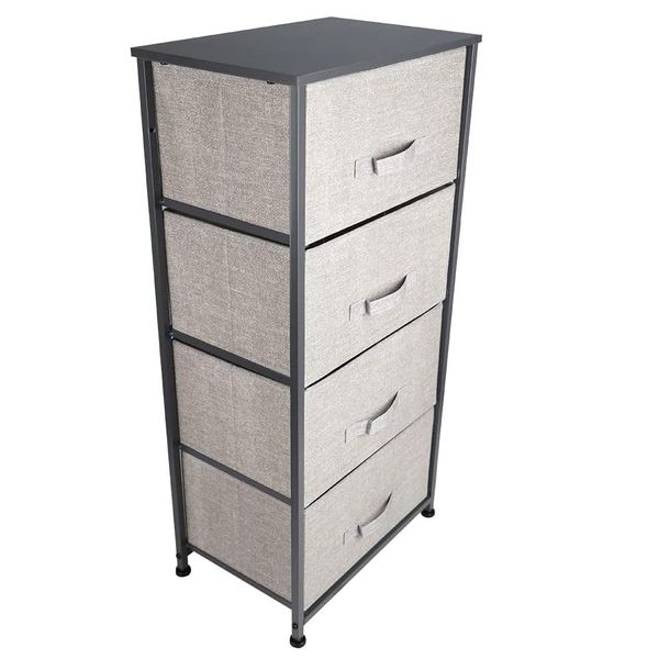 Home Basics SS39135 4 Drawer Storage Organizer, Gray