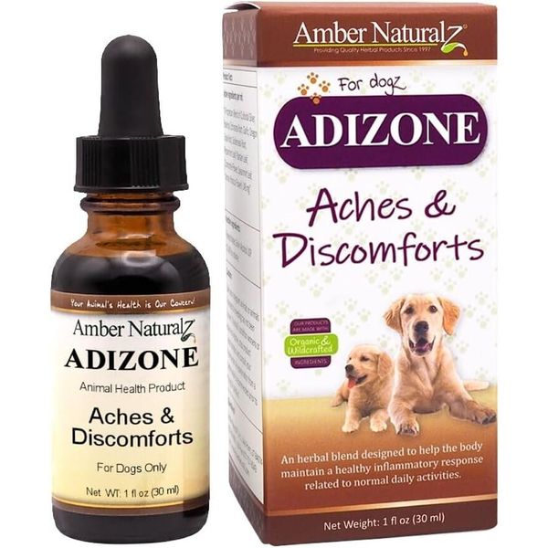 Amber NaturalZ Adizone for Dogs | Herbal Supplement for Soreness, Stiffness