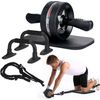 AB Wheel Roller, 6-in-1 Exercise Roller Wheel Kit with Knee Pad Resistance