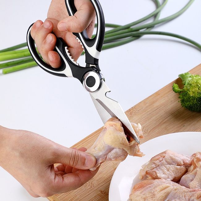 Multifunctional Kitchen Scissors Plastic Handle Stainless Steel