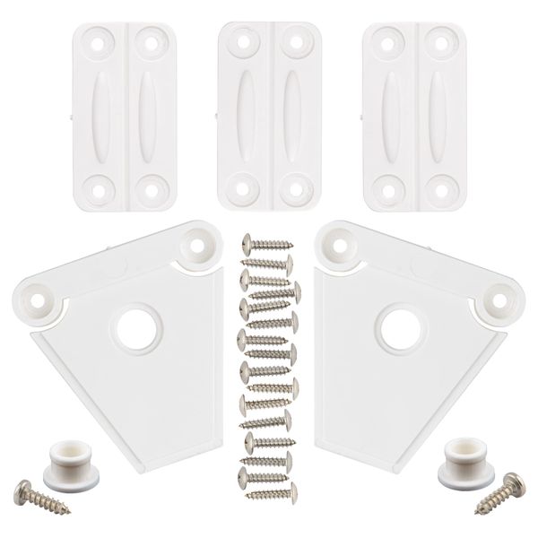 NeverBreak Parts - Igloo Cooler Replacement Parts - Large White Kit (3 Hinges, 2 latches with Posts and Screws) | High Strength Igloo Cooler Hinges Replacement with Latches | Ice Chest Repair Kit