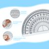 SZXMDKH Plastic Protractor for Angle Measurement Student Math 180 Degrees, 4 Inches, Clear (10 Pcs Protractor)