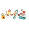 Janod Pure 2-in1 Stacking and Pull-Along Wood Train - Ages 1+ - J05157