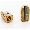 Fine&Candy - Brass Pencil Sharpener with Single Hole, Sharpener for Pencils, Robust and Quality Blade, Gold