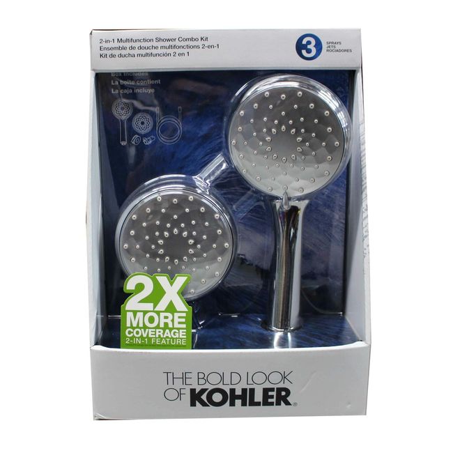 Kohler 2 In 1 Multifunction Shower x2 More Coverage Combo Kit