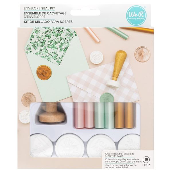 We R Memory Keepers- Envelope Seal Kit, Stamp Handle Stamp Cap Glue Sticks Card Making Envelope Making Envelope Maker Kit Envelope Maker Tool Envelope Envelopes to Use Envelope Maker Machine