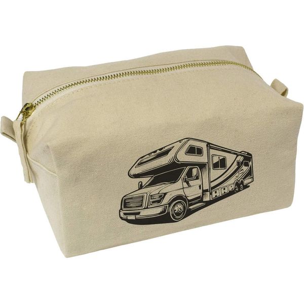 'Motor Home' Canvas Wash Bag/Makeup Case (CS00038645)