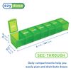 Ezy Dose Weekly (7-Day) Pill Organizer, Vitamin Case, and Medicine Box, Medium Compartments, Color May Vary, Made in the USA