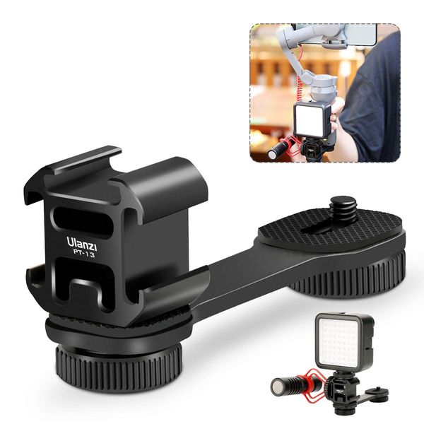 Ulanzi PT-3 Hot Shoe Adapter Shoe Bracket for osmo mobile 4 mobile 3 shoe adapter zv-1 camera mount ulanzi official mount bracket zv-1 osmo mobile light ozhiyun smooth 4 external microphone sony