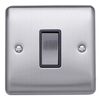 Caradok 1 gang 2 way intermediate switch black nickel, Metal Switch, black Insert