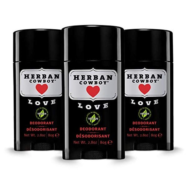 Herban Cowboy Deodorant | Women’s Deodorant | No Parabens, No Phthalates, No Aluminum &amp; Certified Vegan (Love - 3 Pack)3