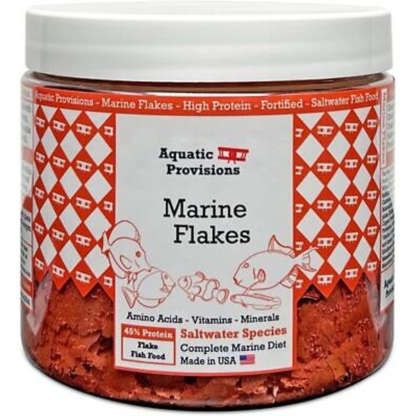 Marine Flakes Fish Food 1.77 oz, for Saltwater Ounce (Pack of 1)