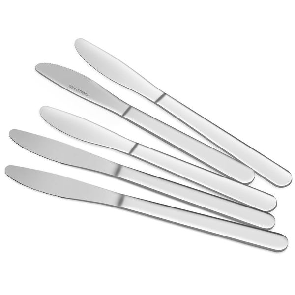 Funnydin Knife Set, Dinner Knives Set of 12, 8.3 Inch, Grade Stainless Steel Knives, Cutlery Knives Only, Dishwasher Safe, Table Knives in Home, Kitchen or Restaurant