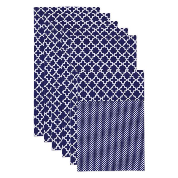 DII Fridge Liner Collection Non-Adhesive, Cut to Fit, 12x24, Navy Lattice, 6 Piece