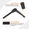 sourcing map M10 x 80mm Adjustable Knobs Handle Male Thread Push Button Ratchet Quick Release Locking Rotating Bolt for Lathe Machinery, Black