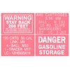 DANGER Stencil Sheet Set of 4 18x28cm