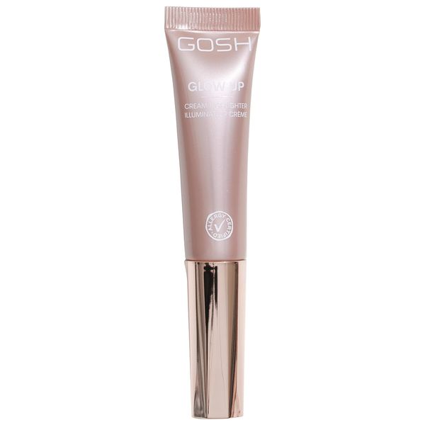 GOSH Cream Highlighter GLOW-UP I Liquid Highlighter für Gesicht & Körper I für definierte Gesichtszüge & sanfte Übergänge I Langanhaltender Creme-Highlighter I Vegan & allergiezertifiziert I 001 Pearl