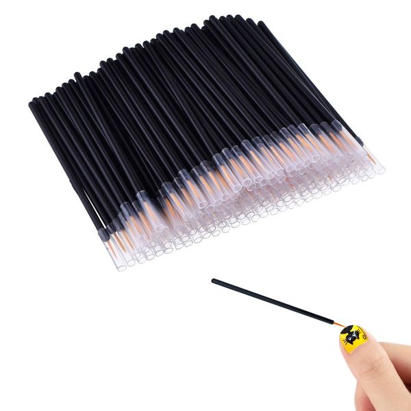 Doyime Nail Brushes Extra Fine Nail Brushes (Set of 50) Gel Nail Brushes Gel Nail Brush Disposable Line Drawing Pen Nail Art Tools Gel Nail Art Pen