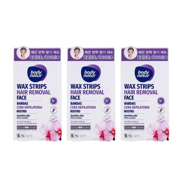 Body Nature Hair Removal Wax Strips for Face 12 Sheets x 3_MC