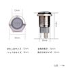 Ulincos U16F11 Momentary Switch Cracking Horn Wrapper Push Button Switch Silver IP67 Waterproof LED Ring Blue Blue with Connector