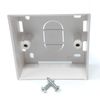 Surface Mounting Back Box for Wallplate Ethernet Faceplate, Multi Cable in/out Points (Single 86mm x 86mm x 32mm, White)