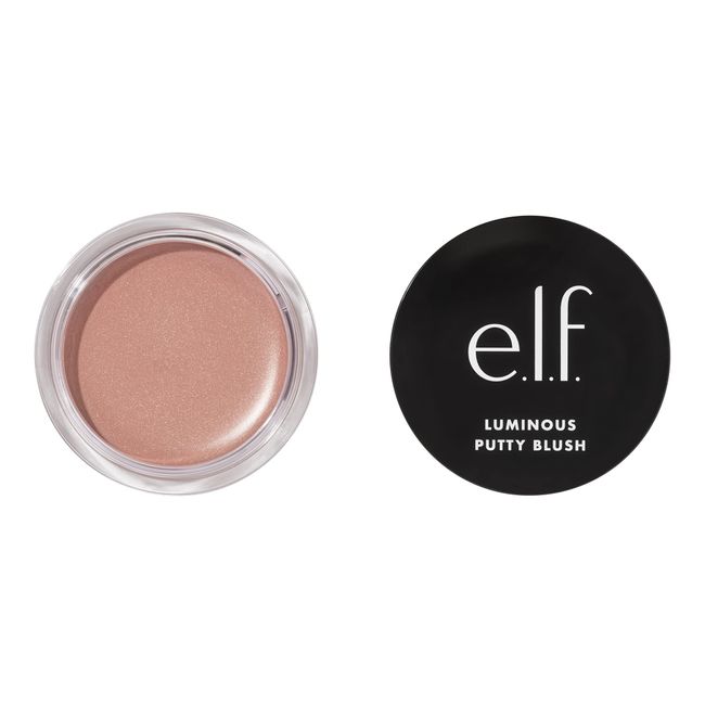 e.l.f. Luminous Putty Blush, Putty-to-Powder, Aufbaubar Mit Dezentem Schimmer-Finish, Hochpigmentiert & Cremig, Vegan & Tierversuchsfrei, Maui, 10 g