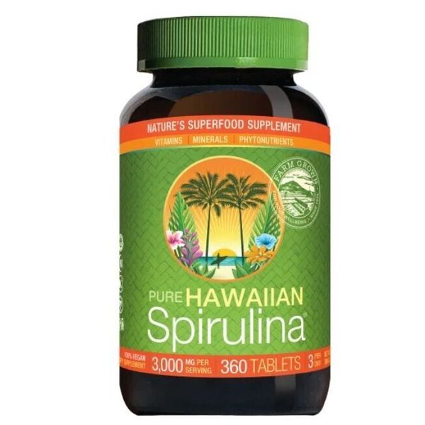 Pure Hawaiian Spirulina 3000 mg., 360 Tablets
