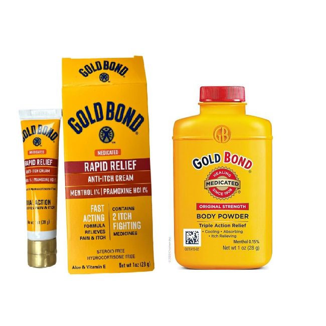 Gold Bond Anti-Itch Rapid Relief Treatment Set (Powder  1oz + Creme 1oz)