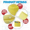 M1SS 60 Pcs A5 Yellow Colour Plastic Wallets Folder Documents Files Holder with Press Stud Button Polypropylene Document Folder Wallet Envelope for School, Office, Home