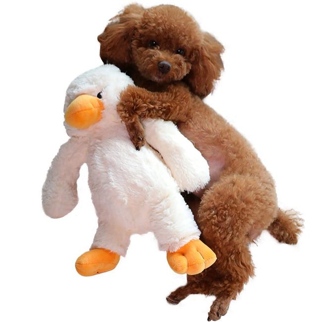 Bidason Sounding Toy, Stuffed Dog, Fluffy, Cute, Duck, Body Pillow, Soft, Safe, Dental Care, Lack of Exercise, Stress Relief, Washable, Durable, Small, Medium, Large Dogs, Pet Supplies, Chewing Toy