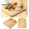 Apollo Rubberwood Breakfast Bread Toast Serving Tray with Egg & Cheese Holder Board