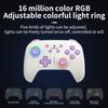 Ampown RG P01 Wireless Gaming Controller Compatible with Switch Game Controllers RG P01 2.4G Controller Gamepad for Bluetooth/PC/Steam/iOS/Android/Switch Hall Effect RGB Lights（White）