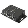 Startech 2-Port Industrial Wall Mountable USB to Serial Adapter Hub with DIN Rail Clips