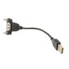 kenable USB 2.0 Panel Mount Female A Socket to A Plug Cable 0.15m 15cm [0.15 metres]