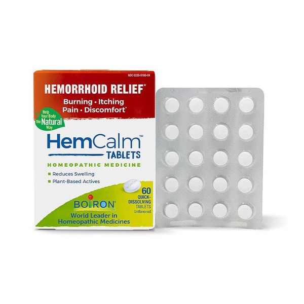 Boiron HemCalm Hemorrhoid Relief Tablets, 60 Count