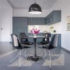 LeisureMod Cresco Modern Eiffel Base Dining Side Chair in Black