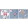 Napure Mirror [For Hair Dyeing Wigs] Three-sided Mirror, 3-Way, Napure Mirror, Makeup Mirror, 360° Rotation, Adjustable Height, Gold, Made in Japan