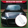 Motoforti Hood Stripe Pattern Sticker/Outer for Car/Durable / 1 Pcs White Item Replacement Long-lasting