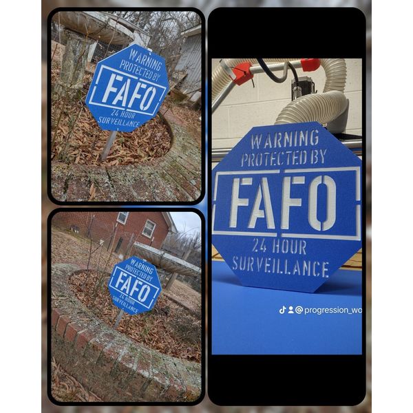 FAFO Yard Security Sign