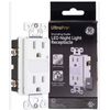 GE UltraPro Electrical Outlet With LED Light Guide 15AMP White 40967