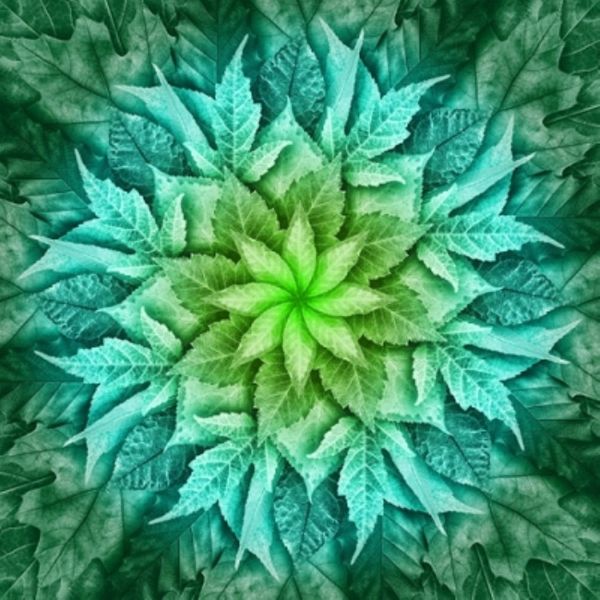 Hoffman Dream Big Leaf Digital Panel R4617 74 Mint 43" X 43" Digital Panel