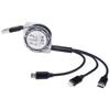 BoxWave Cable Compatible with Sony Xperia Z5 Compact - AllCharge miniSync, Retractable, Portable USB Cable - Jet Black