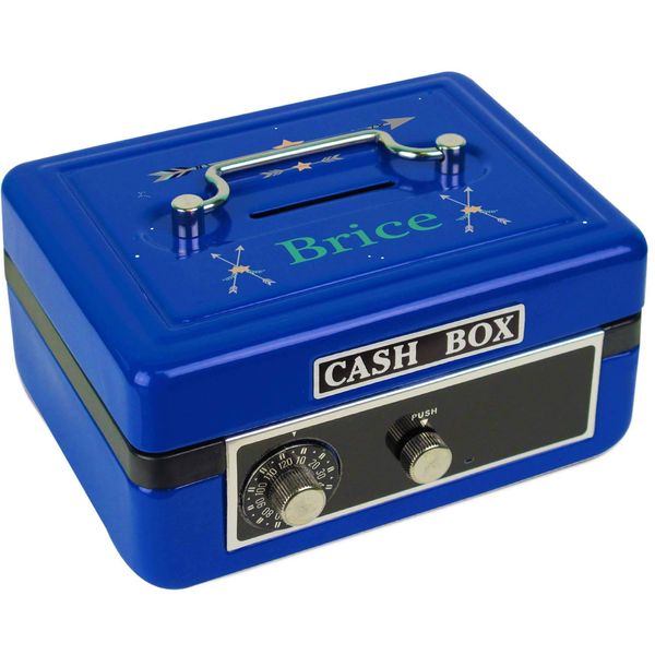 Personalized Tribal Arrows boy Childrens Blue Cash Box