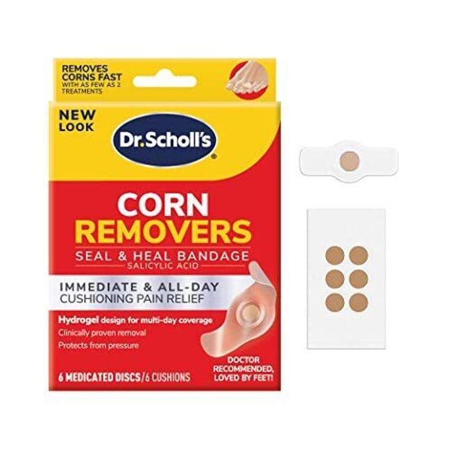 Dr. Scholl's Corn REMOVERS Seal & Heal Bandage 6 Count (Pack of 1), Brown