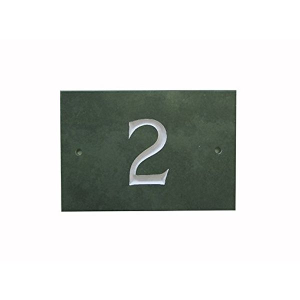 Green Slate House Number (1-99) (No 2)