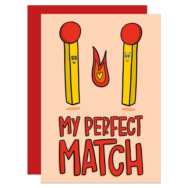 Perfect Match Pun A6 Card